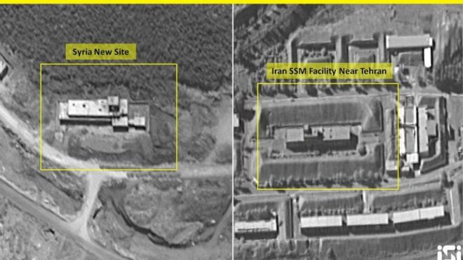 Pictures reportedly taken from an Israeli satellite show what ImageSat International said was the site of an Iranian missile production facility currently being built near the town of Baniyas in north-western Syria (16 August 2017)