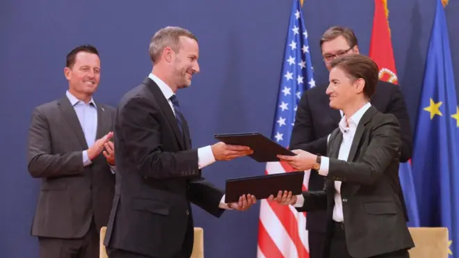 Ričard Grenel, Adam Boler, Aleksandar Vučić i Ana Brnabić