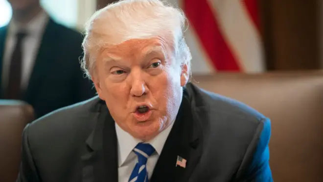 President Trump talk say di declaration suppose don happen long time ago.