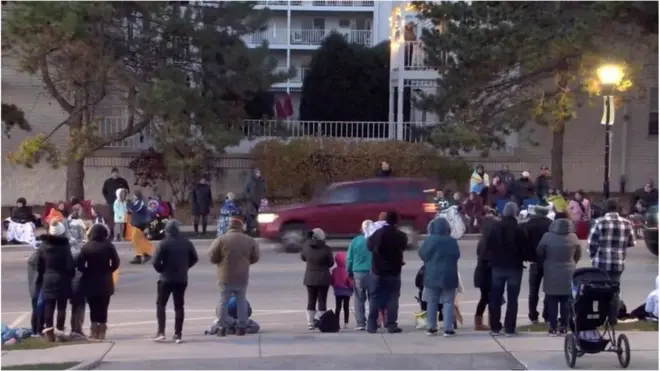 Video posted online showed the vehicle as it was about to hit the parade in Waukesha
