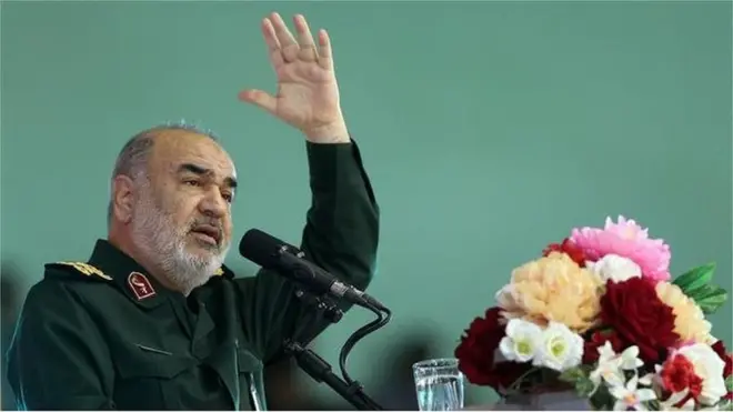 ईरान के रेवोल्यूशनरी गार्ड कॉर्प्स के कमांडर मेजर जनरल हुसैन सलामी
