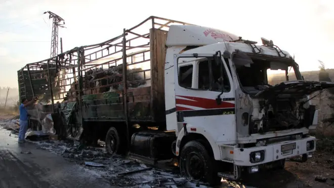 Дмитрий Песков утверждает, что в районе, где гуманитарный конвой в Сирии разбомбили, радары засекли американский беспилотник