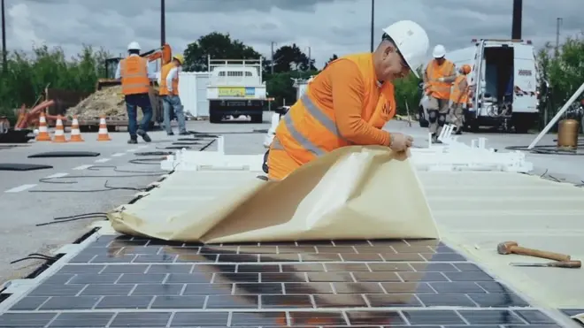 Solar road in France