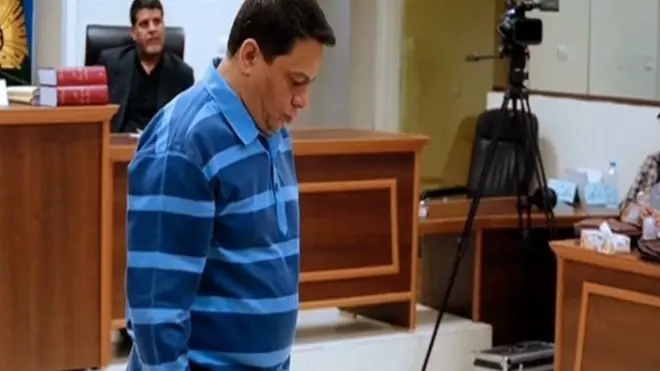 حمید درمنی کے خلاف عدالتی کارروائی کو سرکاری ٹی وی پر دکھایا گیا