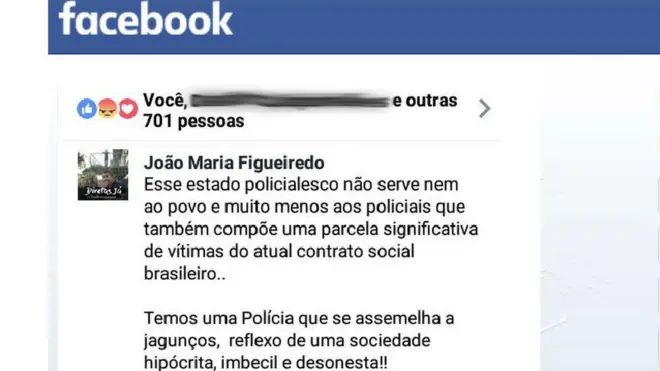 Soldado punido por 'desrepitar instituição' disse à BBC Brasil que 'nossa conduta tem reflexos diretos no tratamento ao povo': 'Um pm que dormefull house online grátisambiente inóspito, que come mal, que é mal tratado, é uma bomba prestes a estourarfull house online grátiscima do povo'