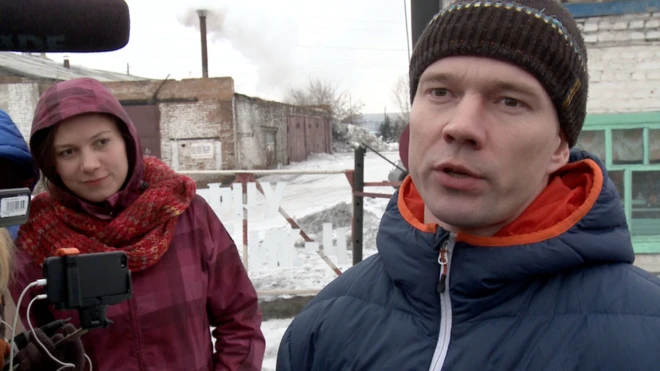 Илья Дадин на выходе из колонии