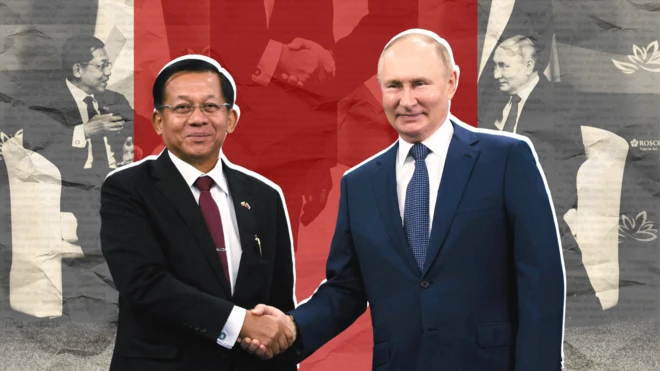 ရုရှားသမ္မတပူတင်နဲ့ မြန်မာစစ်ခေါင်းဆောင်ရဲ့ ဆက်ဆံရေးသရုပ်ဖော်မှု 