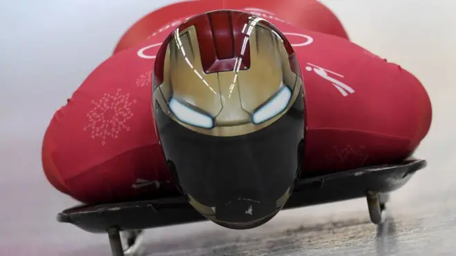 스켈레톤 윤성빈의 헬멧