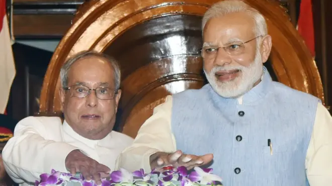 नरेंद्र मोदी, प्रणब मुखर्जी