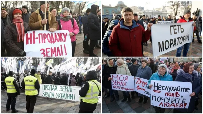 Розгляд земельного питання супроводжувався акціями противників та прихильників ринку землі