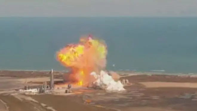 Ракета взовалась при посадке