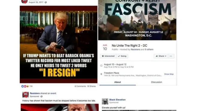 Một trong những tài khoản có chứa thông điệp chống-Trump