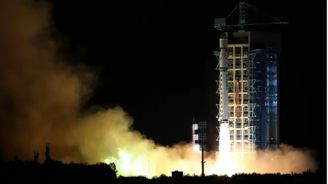 The satellite was launched on top of a Long March-2D rocket, from the Jiuquan Satellite Launch Centre in Jiuquan, Gansu Province.