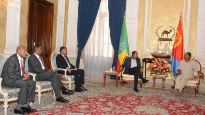 ጠቅላይ ሚኒስትር ዐብይ እና ፕሬዝዳንት ኢሳያስ