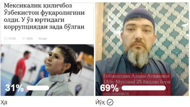 Би-би-си Ўзбекнинг Фейсбукдаги сўрови