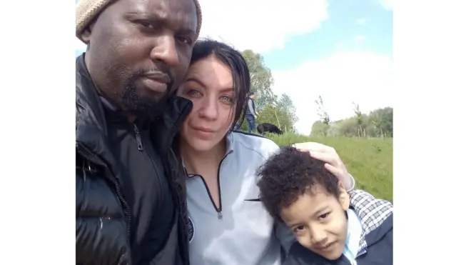 Eddy Dombraye na one of di pipo wey dey live in fear, sake of im wife and five year old son dey trapped for Ukraine.