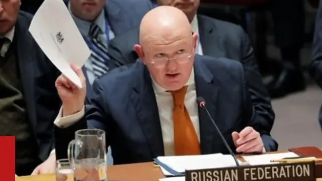 Ông Vasily Nebenzianói, đại sứ của Nga tại Liên Hiệp Quốc nói Anh đang đùa với lửa và sẽ phải hối tiếc