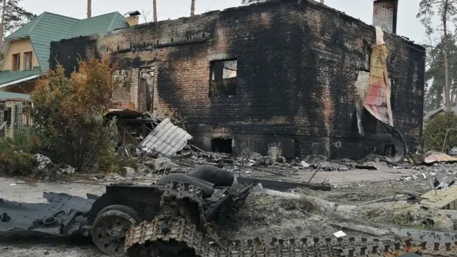 Homes in Irpin were often taken over by Russia's occupying forces and just destroyed