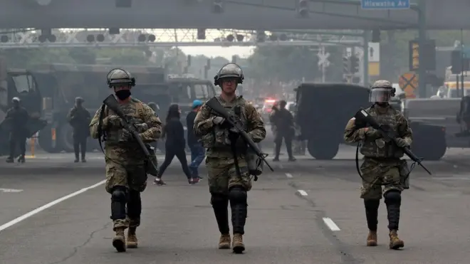 Three soldiers in Minneapolis