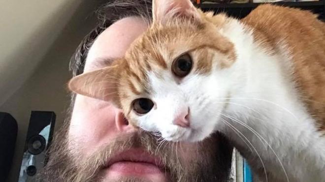 James and his cat Miles