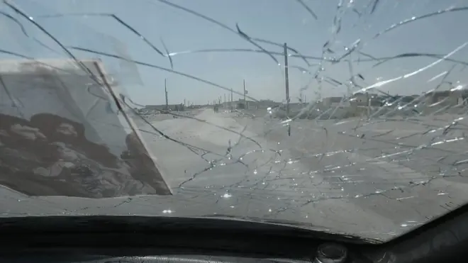 Rakka merkezine giden yol