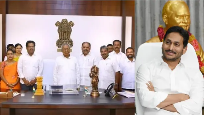 గవర్నర్‌తో ఏపీ ఉద్యోగులు, సీఎం జగన్