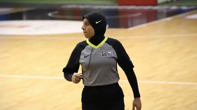 Sara Gamal on the court