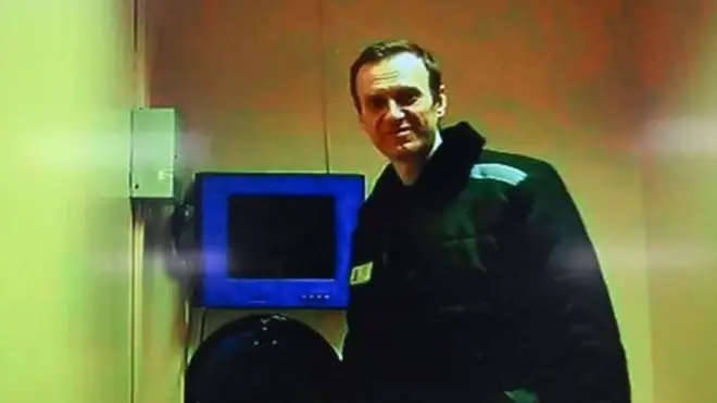 Навальный выступал в суде по видеосвязи