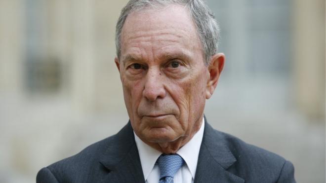 Former Mayor of New York City, Michael Bloomberg, in France in 2017