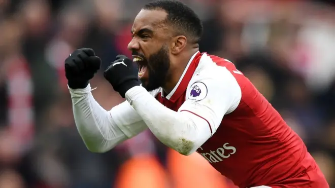 Lacazette bin score on Sunday against Stoke