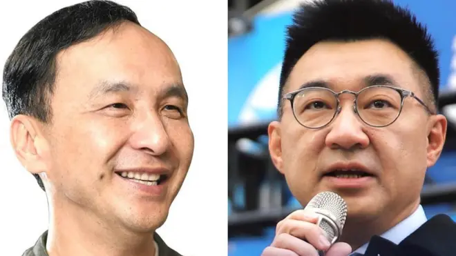 朱立倫（左）和江啟臣（右）