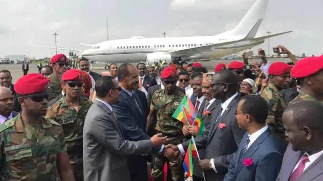 ጠቅላይ ሚኒስትር ዐብይ አህመድና ፕሬዝዳንት ኢሳያስ አፈወርቂ