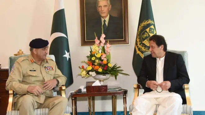 آرمی چیف قمر جاوید باجوہ اور وزیر اعظم عمران خان(فائل فوٹو)