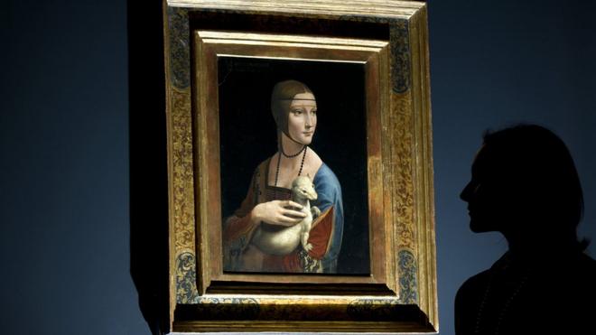 "La dama del armiño" de Leonardo Da Vinci.