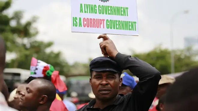 Labour union protest