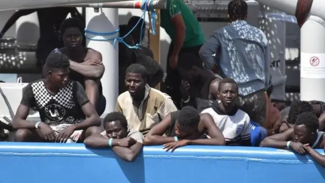 About 650 migrants were rescued and brought to the Italian port of Catania on Saturday