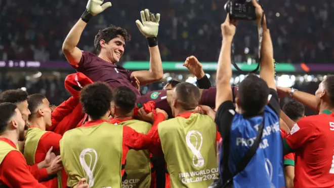 Les Marocains jubilent après la victoire contre l'Espagne