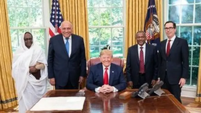 Donaald Tiraamp Ministiroota Itophiyaa, Masrii fi Sudaan waliin wal argan