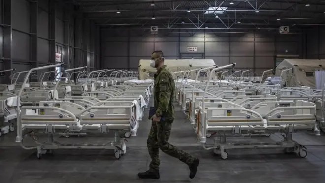 Letnany is now home to a field hospital, built by the army in just seven days