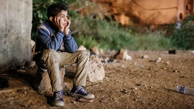 طفل سوري لاجئ، بيروت، لبنان 2014