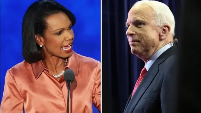 جان مک‌کین و کاندولیزا رایس، دو چهره عمده در حزب جمهوری‌خواه، قبلا هم به نامزدی دونالد ترامپ روی خوش نشان نداده بودند.