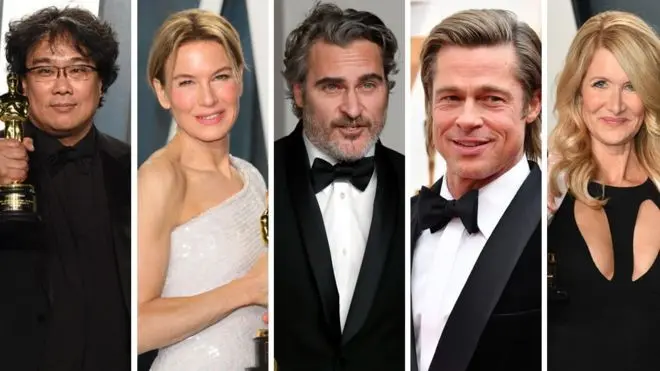 من اليمين لورا ديرن، وبراد بيت، ويواكين فينيكس، ورينيه زيلويجر، ويونغ جون