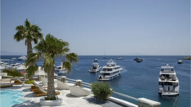 Yunanıstanın Mikonos adası