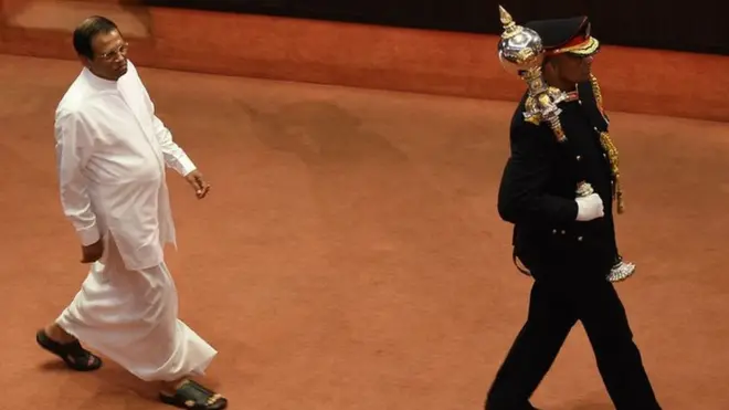 ජනාධිපති සිරිසේන පාර්ලිමේන්තුවේ