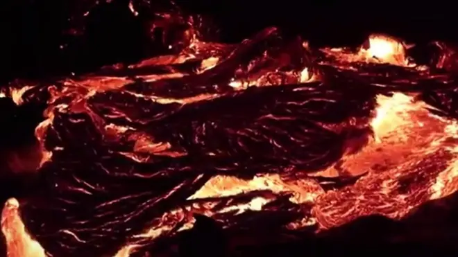 Река лавы из вулкана Килауэа