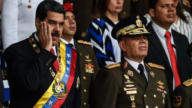 El presidente Maduro lució vulnerable ante lo que el gobierno considera como un "atentado".