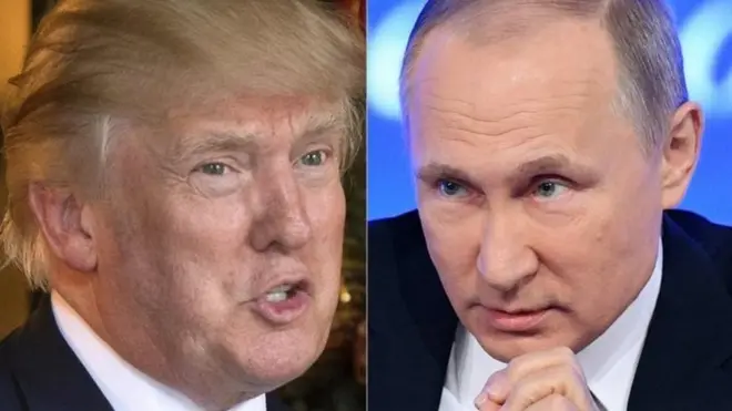 Donald Trump and Vladimir Putin combined image