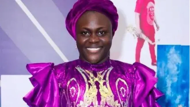 Picture of Aduke Gold, wearing purple cloth