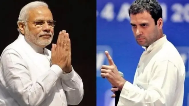 राहुल गांधी, नरेन्द्र मोदी