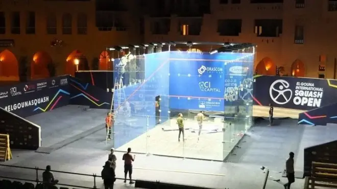 ملعب اسكواش خاص بالبطولة